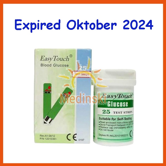 BOOMING Easy Touch Strip Tes Cek Gula Darah Isi 25 Stik Gds Glucose EasyTouch