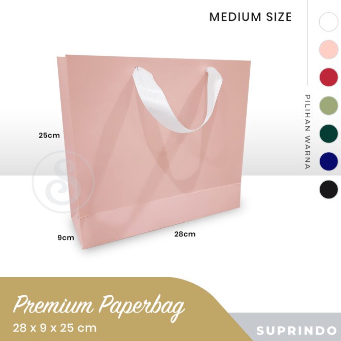 

✴ Premium Paper bag SEDANG/MEDIUM uk. 28 x 9 x 25 cm Terupdate