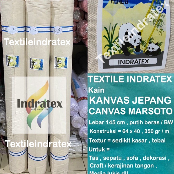 Ready ( per setengah meter ) kain KANVAS JEPANG CANVAS TEBAL MARSOTO lebar 145 cm meteran bahan alas