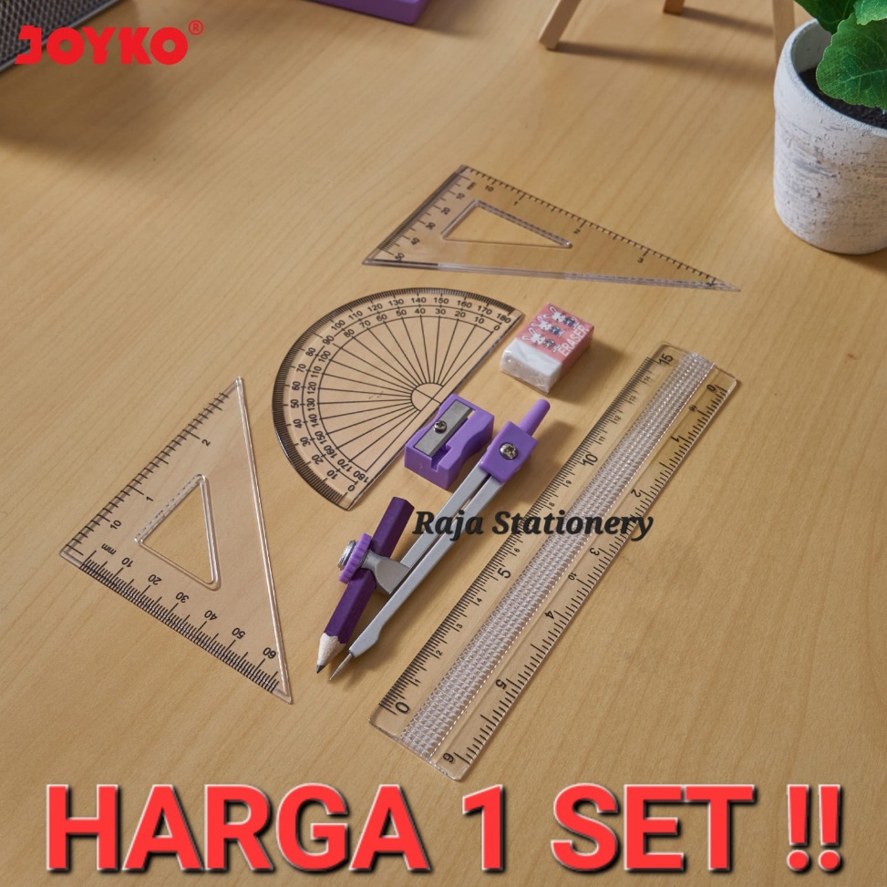 

➵ Joyko Math SET Paket Jangka Penggaris Busur Joyko Matematika MS-87 kyf7v