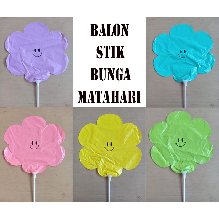 

Balon Viral Bunga Matahari Stik Smile 20 Biji