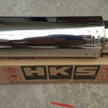 Knalpot Muffler Hks Jasma Rainbow Ukuran Medium Original