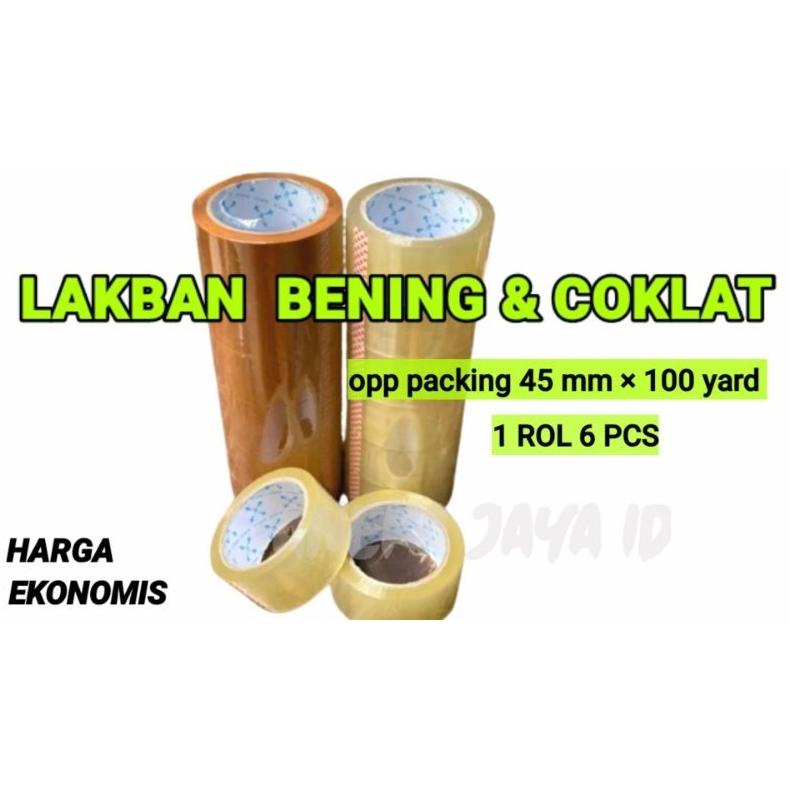 

Big Sale Lakban Bening Dan Coklat 45 Mm 100 Yard/Esolasi Selotip Clear Tape 45 Mm 100 Yard, Kualitas Daimaru Daya Lengket Dan Kuat Harga 6 Pcs Atau 1 Rol Frdt65