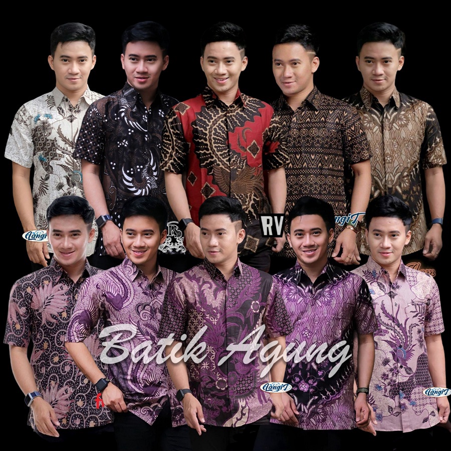 JVMR6411  Kemeja Batik Pria Kasual Hangout Keren / Pakaian Batik Kasual Pria Cowok Dewasa Remaja Kek