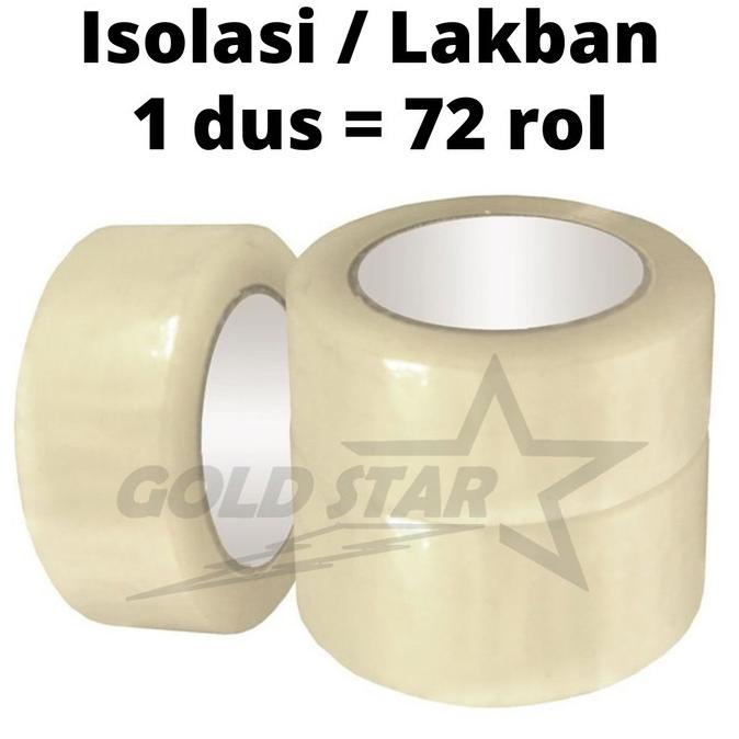

@#@#@#] Isolasi Besar Lakban 1 Dus Plakban Solatip Selotip Bening Tape Solasi
