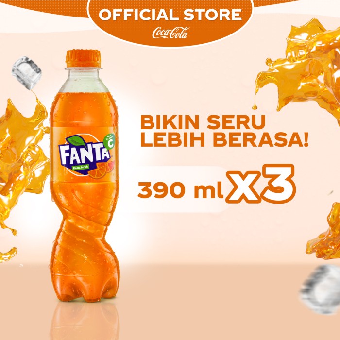 

Fanta Orange - Botol 390mL x 3pcs