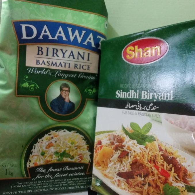 

<<<<<] Beras Daawat Biryani dan bumbu biryani kombinasi perfect