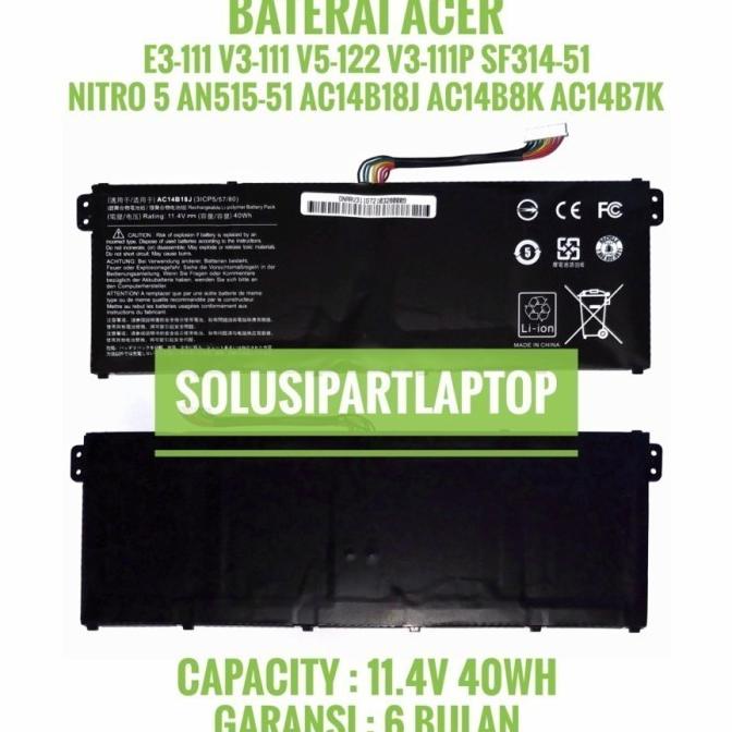 Baterai Acer Aspire 3 A315-41-R971 Ac14B18J