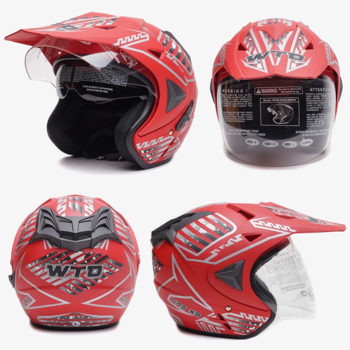 [Helm Dewasa] Wto Helmet Pro-Sight Cross - Warna Doff