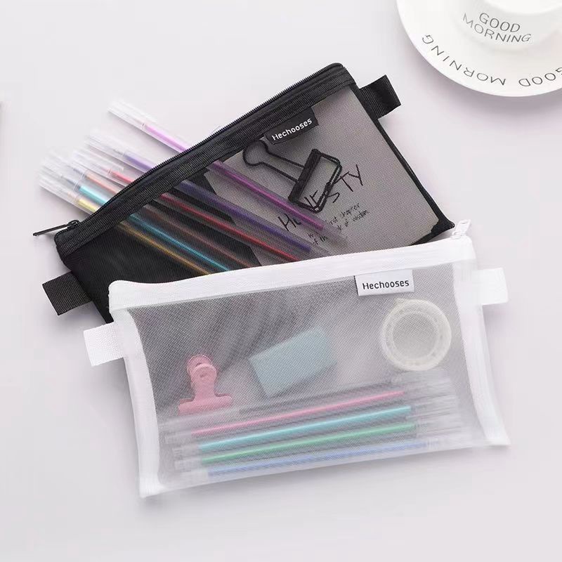 

DQFF5697 Large-Capacity Transparent Pencil Case Student Stationery Storage Bag/Tas pensil transparan sederhana