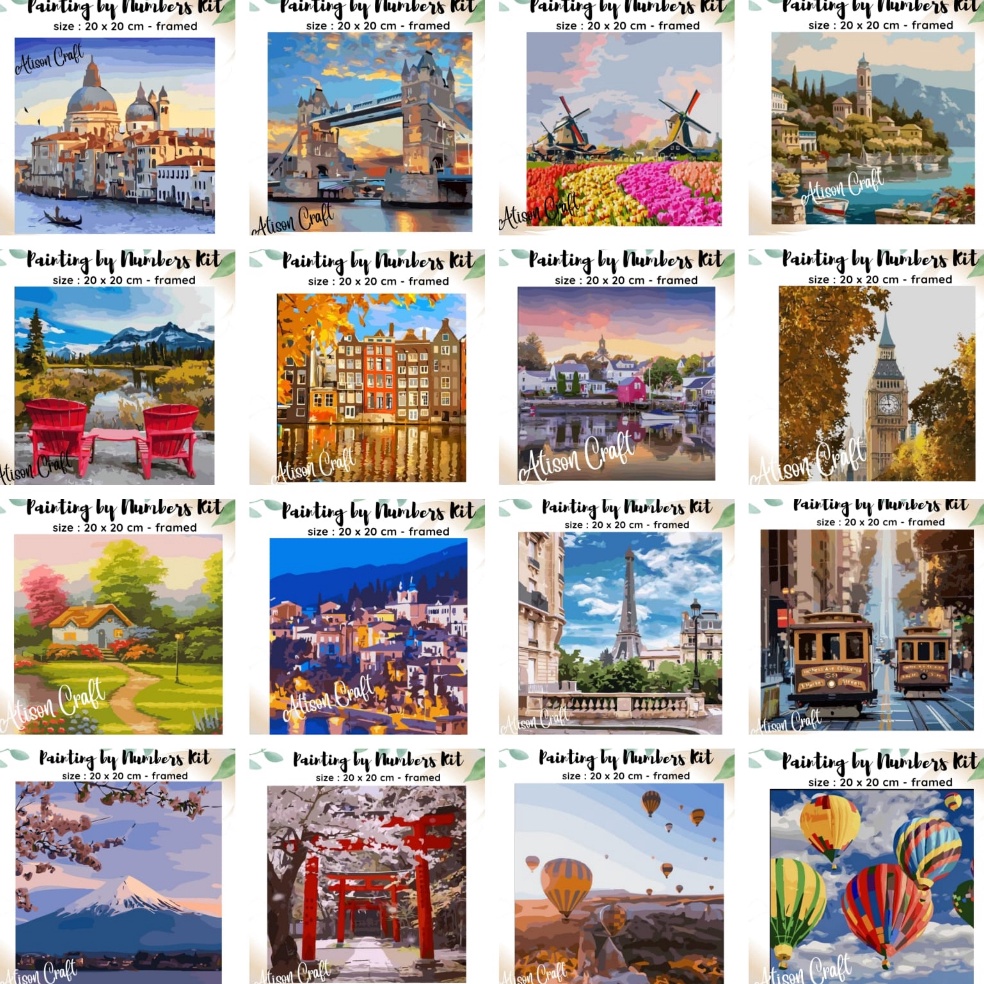 

Yang terbaruV1h1G mini diy paint by number kit ready jakarta. painting by numbers 20x20cm - world series