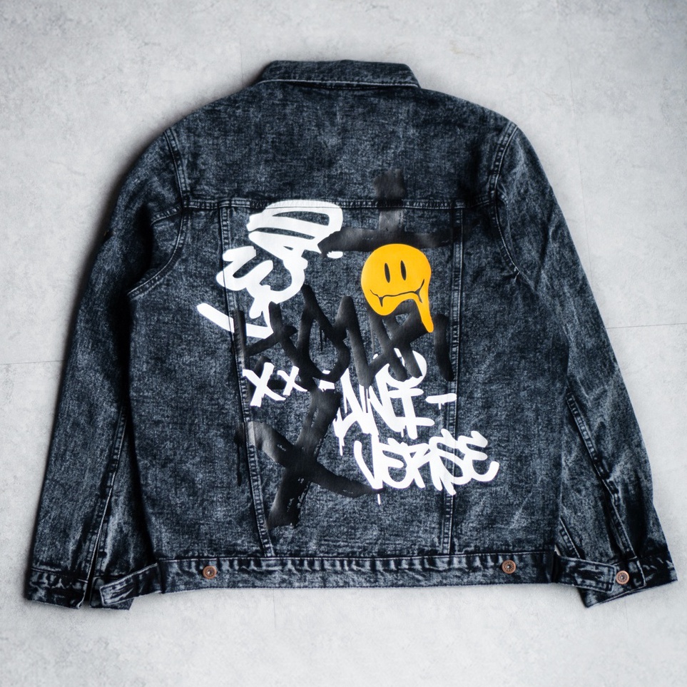 ➻➶✱✼ PAPAGO - JAKET JEANS - JAKET DENIM PRIA - SMILEY
