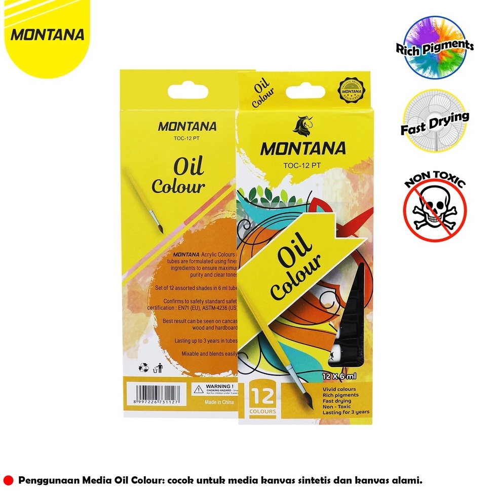 

7.7 Product HOT MurahMurahATK OilColor 12 Warna/ Cat Minyak Montana TOC-12 PT/ OilColor Tube