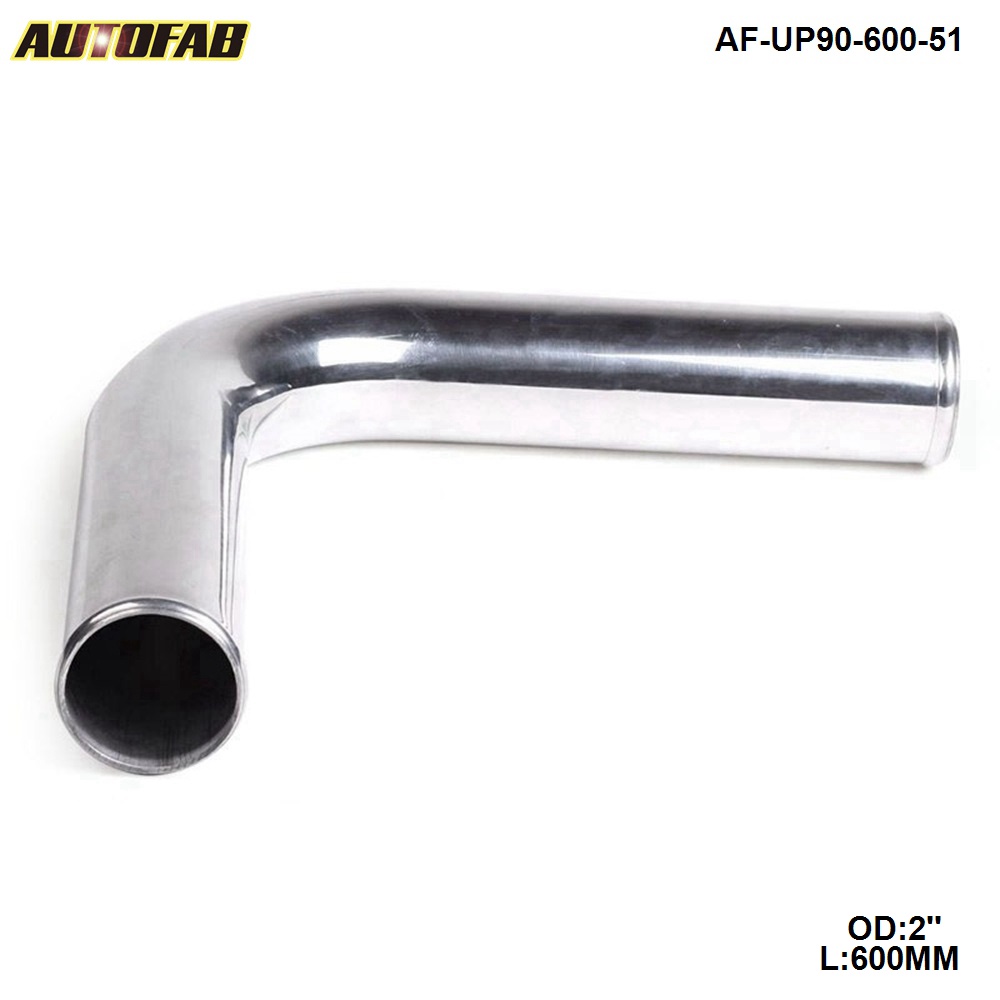 51mm 2"Aluminum Exhaust/Downpipe/Intercooler DIY Piping Pipe 90 Degree L: 600 mm For Honda Civic Typ