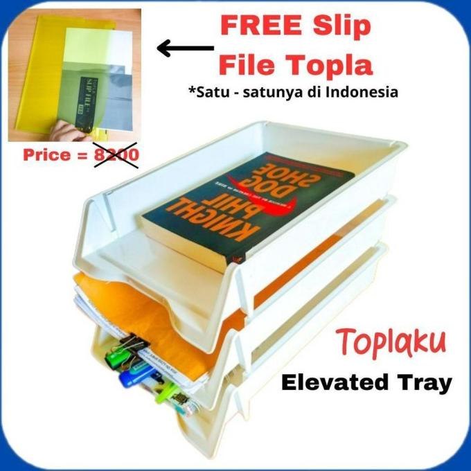 

@=@=@=@=] TOPLA Rak Dokumen Kertas HVS Paper Tray F4 3 Susun Meja ATK Kantor