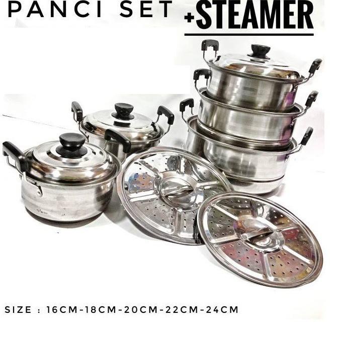 <<<<<] DINASTY STEAMER SET 5 PCS / PANCI KUKUS MULTIFUNGSI / DANDANG KUKUS