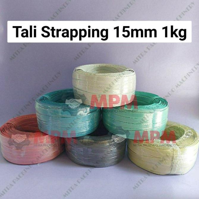 

\"\"\"\] Tali Strapping Band Anyam 15mm 1kg Merah Kuning Biru Hijau Hitam Putih