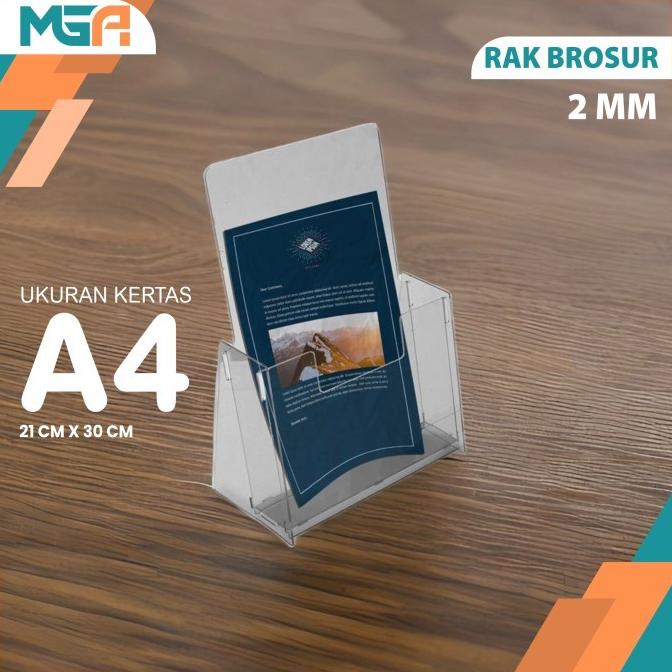 

Ready oke] AKRILIK TEMPAT BROSUR / RAK BROSUR / ACRYLIC FLYER HOLDER A4