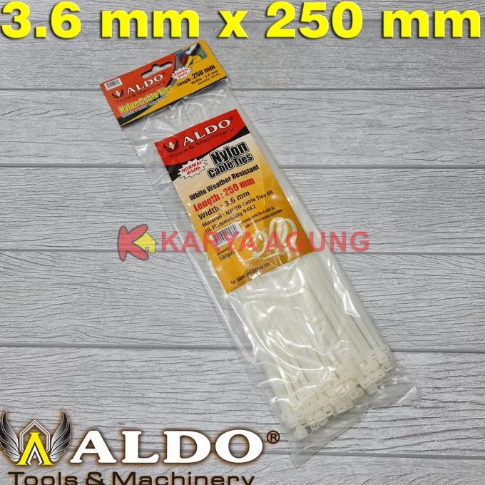 

~~~~~] Nylon Cable Ties ALDO 25 cm / Pengikat Kabel Tali Tis 3.6mm x 250mm
