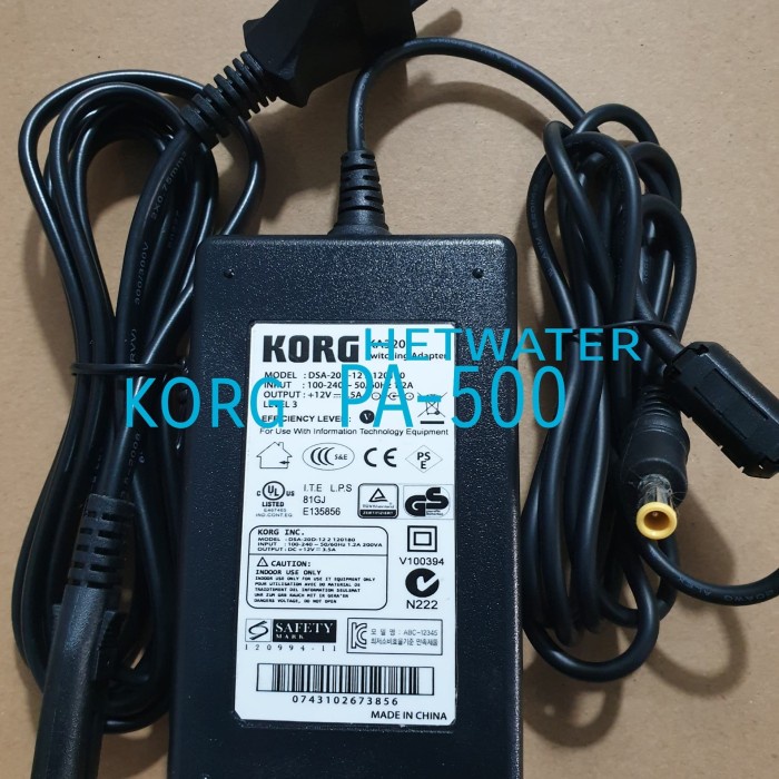 Ready New Adaptor Keyboard Korg Pa-500 Korg R3 Korg X50 Korg Krome 61Key Ka