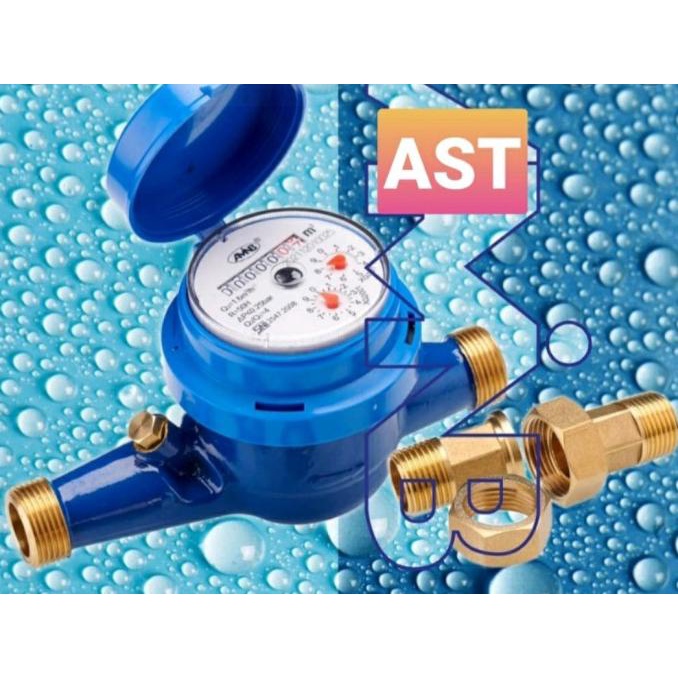 Buruan beli] METERAN AIR KUNINGAN / METERAN PAM WATER METER 1/2" AMNB (SNI)