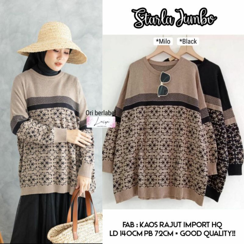 Starla Jumbo blouse wanita jumbo blouse muslim jumbo blouse rajut jumbo blouse jumbo blouse rajut im