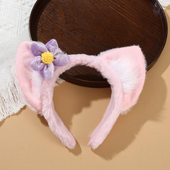 

New Bando Kitty Pink Bunga Cosplay Headband Bando Kuping Kucing Premium Limited Edition