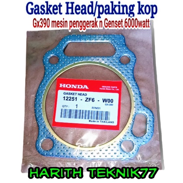 Lariz manis Gasket Paking kop Honda Gx390 & Gx420 genset 6000watt