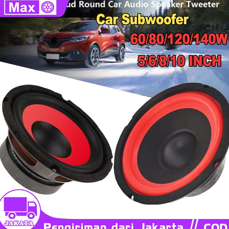 ◘Ejy Bass Speaker Subwoofer Woofer Loudspeaker Klakson Mobil 90DB Kendaraan Mobil Midrange Speaker 5