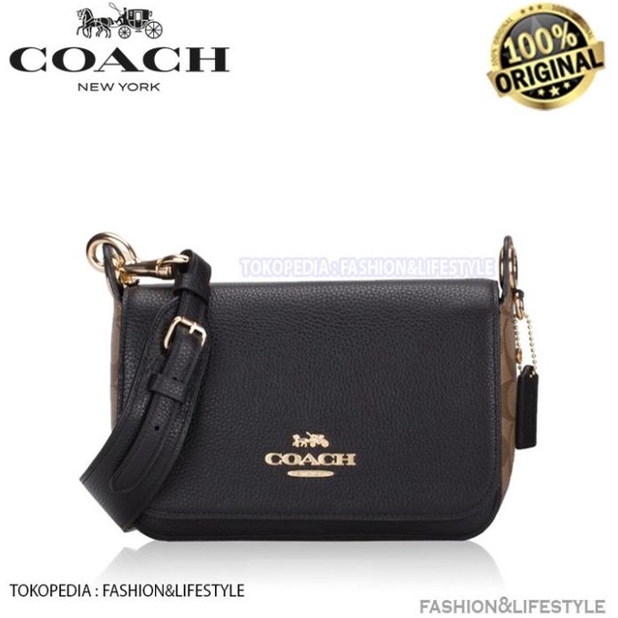 COACH JESS MESSENGER BAG SIGNATURE SMALL BLACK ORIGINAL 100% COACH