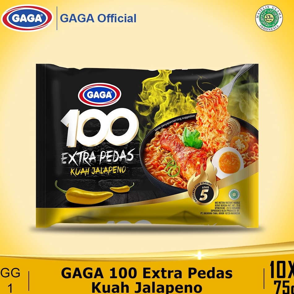 

DHKB9369 Paket Hemat 10 pcs Gaga 100 Kuah Extra Pedas Jalapeno. (GG1)
