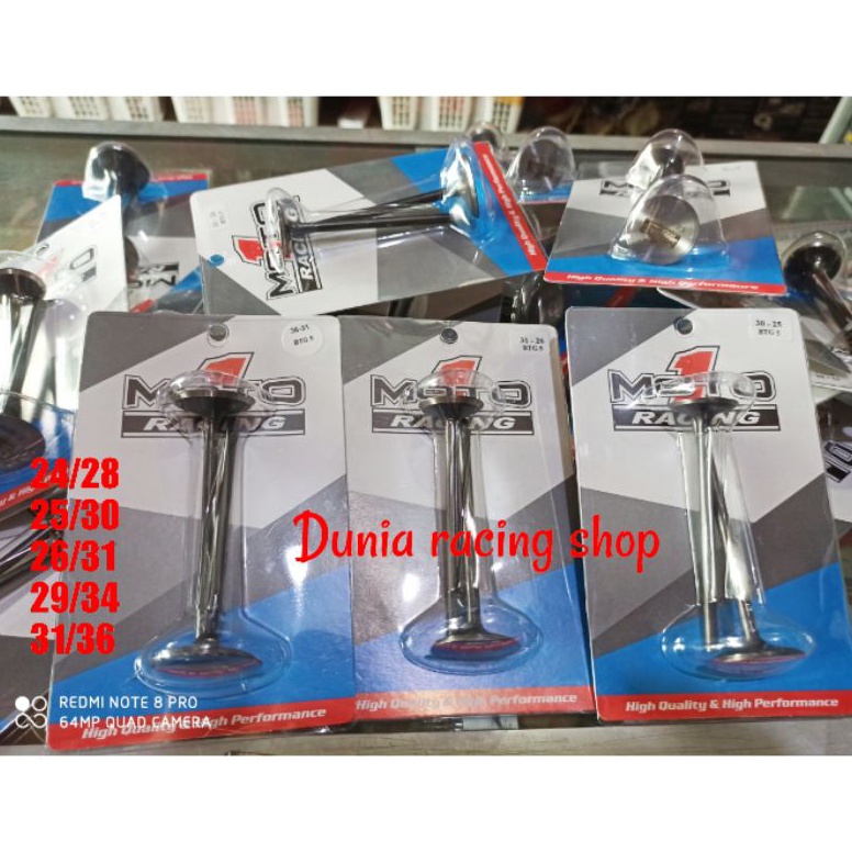 SIAP KIRIM Klep MOTO 1 24 28 25 30 26 31 29 34 31 36 batang 5mm batang 4.5mm 29 34 batang 5.5mm Klep