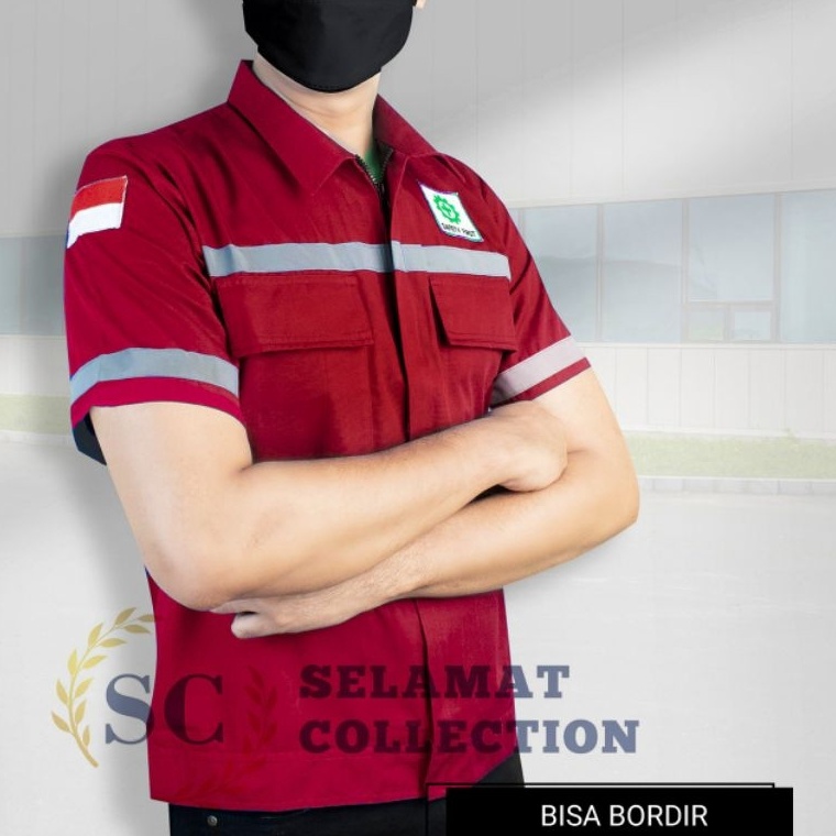 -MN12@ baju safety kerja promosi baju safety lengan pendek terbaru.baju kerja.baju tambang.wesrpack.