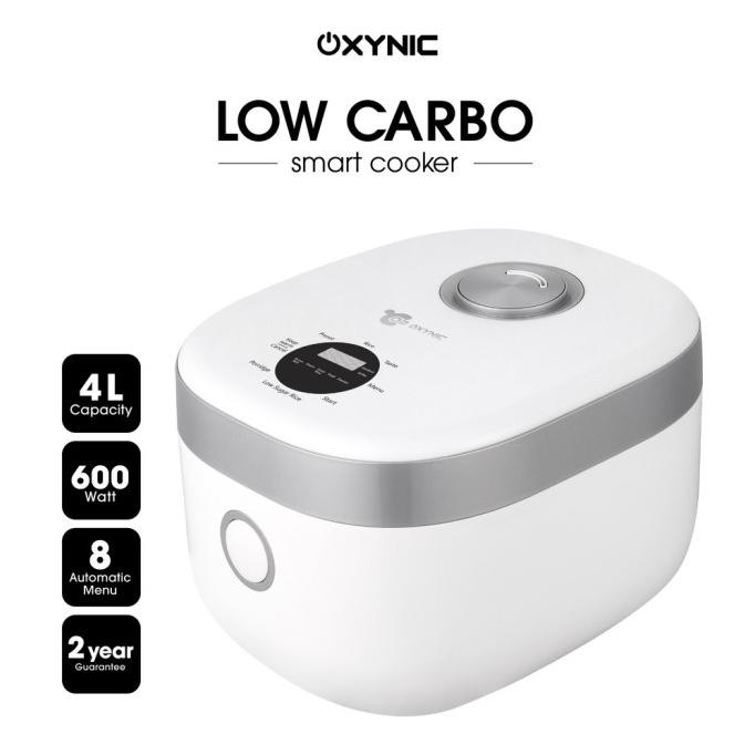 Oxynic Smart Rice Cooker Low Carbo 4L (1.5L Beras) Real Low Carbo Donadelwyntaolshop