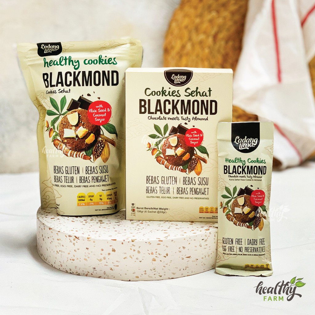 

Ladang Lima Blamond Cookies Sehat Gluten Free 198G (Box)