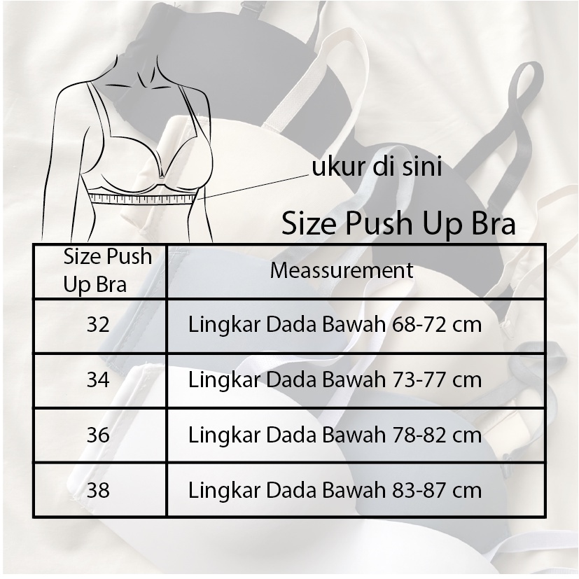 Bearnice - Push Up Bra. Half Cup Bra