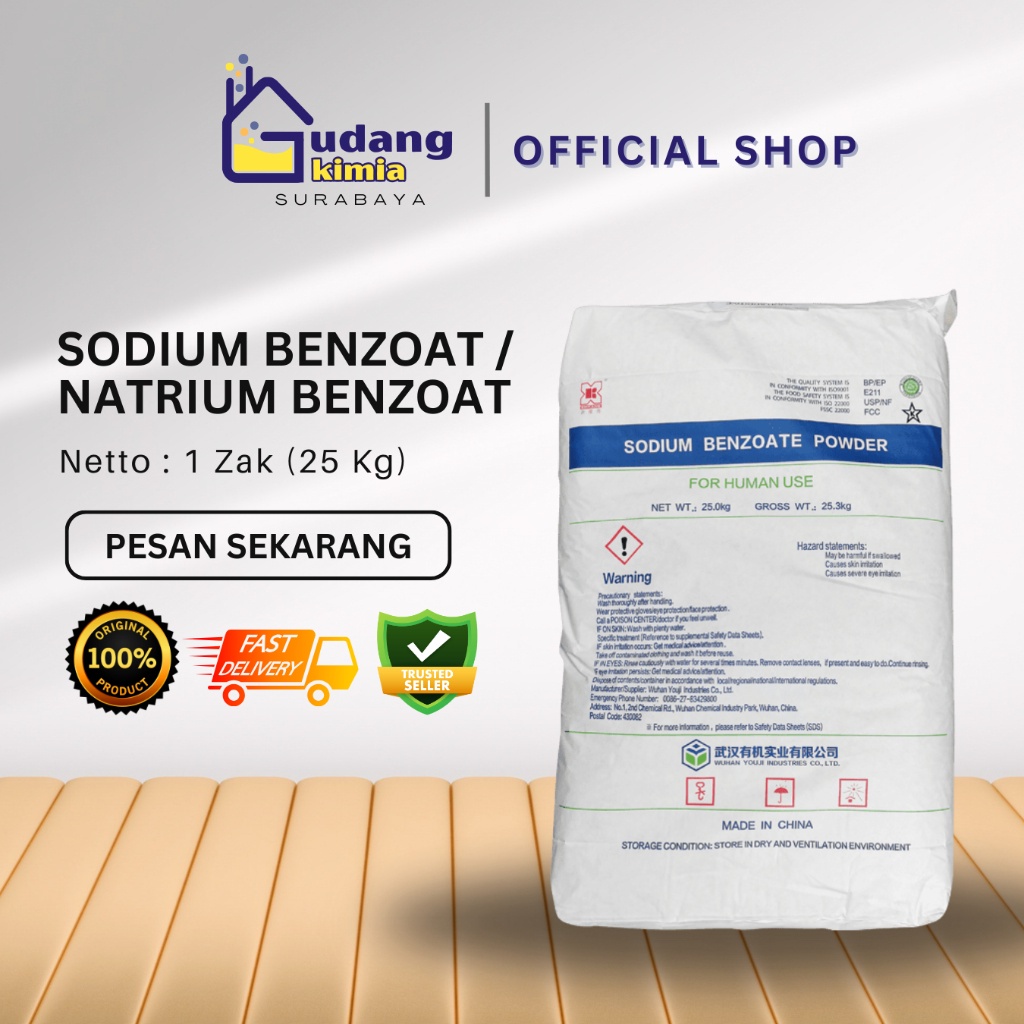 

Sodium Benzoat / Natrium Benzoat / Pengawet Makanan 25 Kg