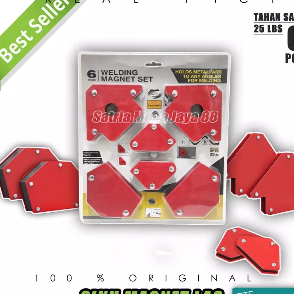 Yang Terbaik Isi 6PCS 25 Lbs 3 Inch Siku Magnet Mini Set Untuk Las -Siku Las-Arrow Magnetic Welding 