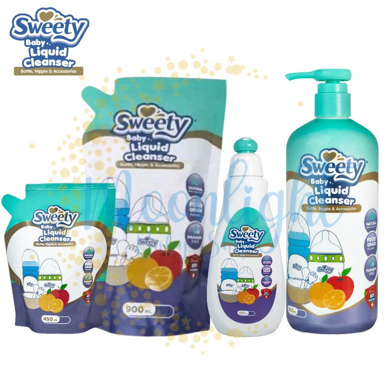 Ready Stock Sweety Baby Liquid Cleanser Sabun Cuci Botol Pouch Bayi 200ml / 450ml / 500ml / 900 ml