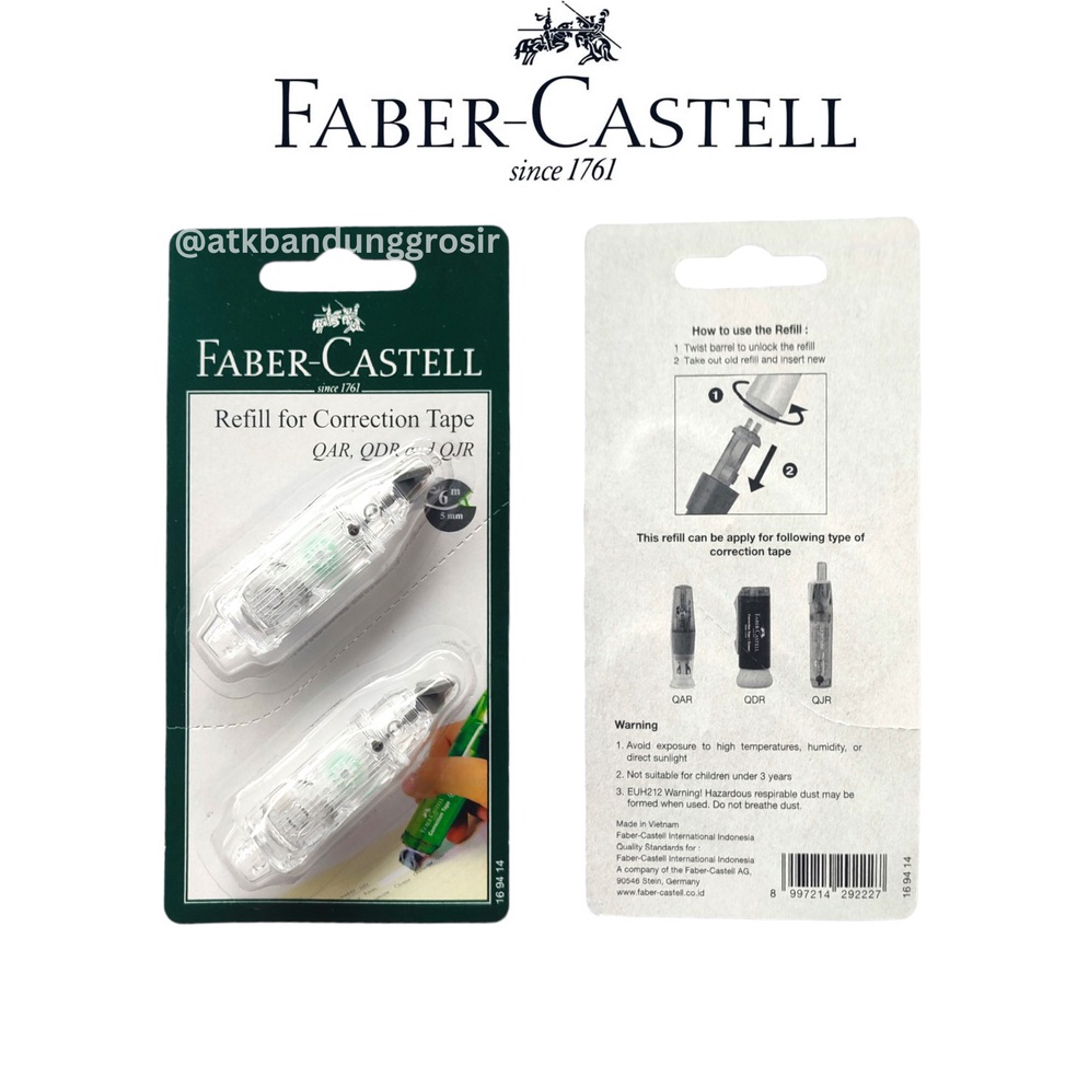 

Produk trendy Refill Correction Tape Faber Castell isi 2 For QJR QDR QAR 506 #169414- SHSNP