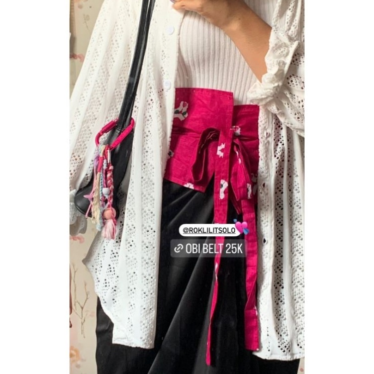 FSCZ6356  obi belt jumputan / obi jumputan /  Ikat pinggang wanita / Belt Jumputan kekinian / kain j