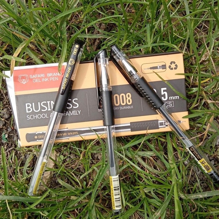 

HFRY3752 [1 Pack] Ballpoint / bolpen/ pulpen gel SAFARI SF-008 Black