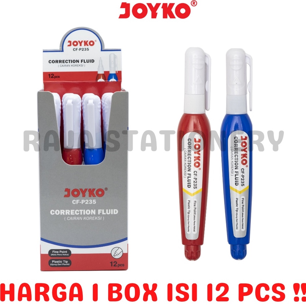 

WGVB4273 JOYKO CORRECTION FLUID PEN TIPEX CAIR JOYKO PUTIH CF-P235 TIPX TIP EX LUSIN MURAH [12PCS]