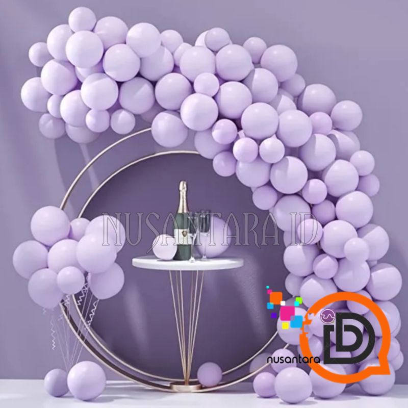 Balon macaron UNGU / Balon pastel / Balon pastel ungu / Balon karet Polos warna ungu