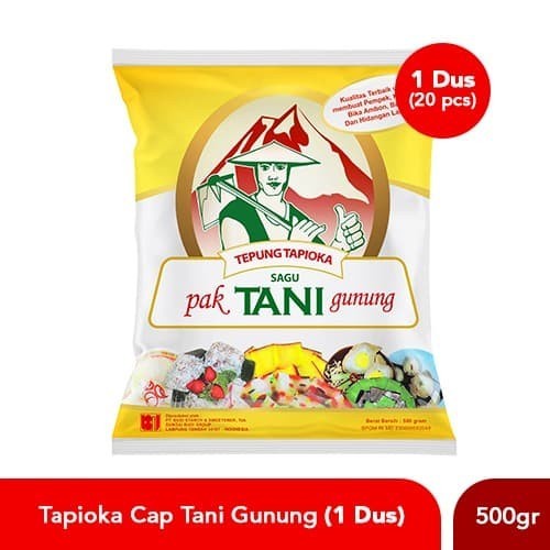 

Terlaris Rose Brand - Tepung Tapioka Cap Pak Tani Gunung 500 Gram (1 Dus)