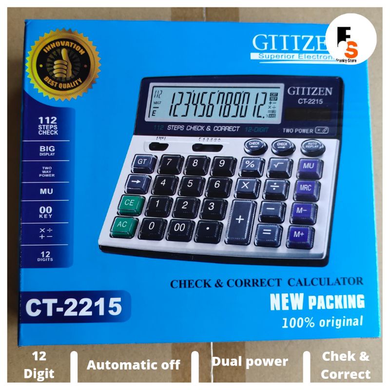 

Kalkulator Calculator Dekstop Meja Dagang 12 Digit Tombol Transparan Ka Awet Bagus Layar Terang