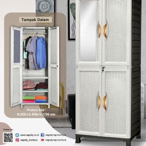 ~~~~~] Lemari Plastik Napolly /Lemari Gantung Napolly Carbo 28G White