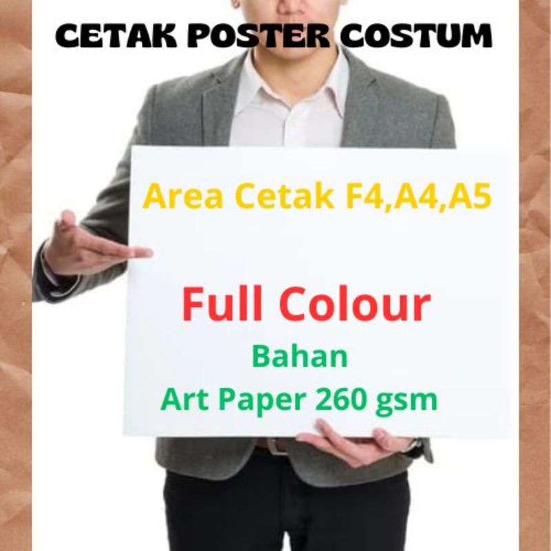 

Cetak Poster Uk F4, A4 & A5 Custom