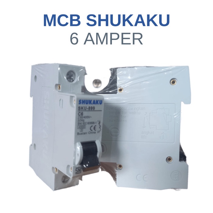 mcb 6a shukaku mcb 6 ampere saklar listrik 1 phase mcb shukaku 6 amper