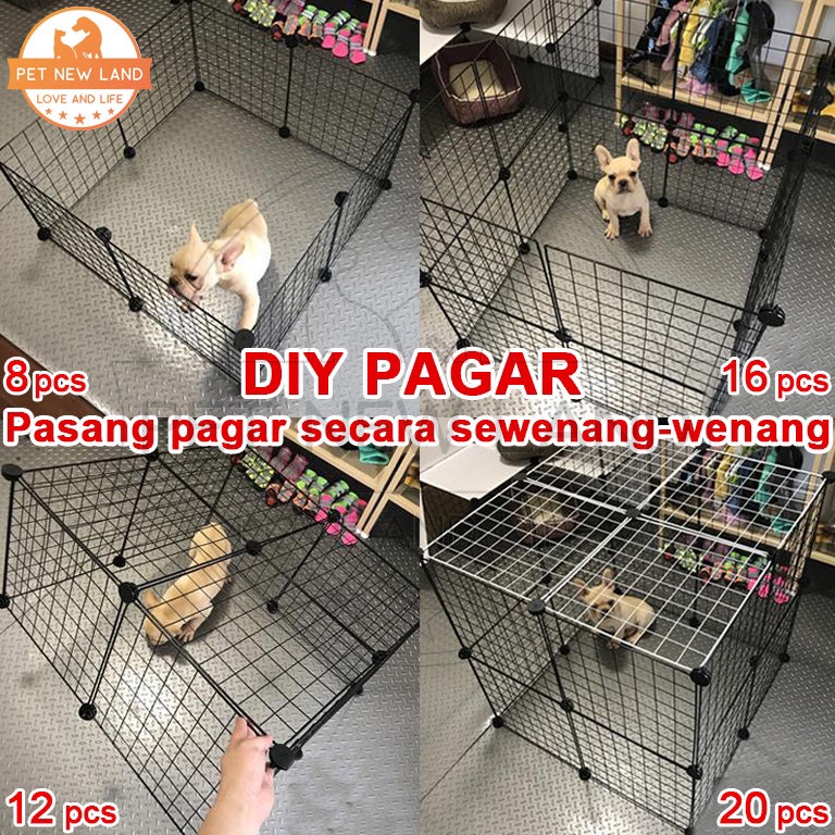 HARGA TERMURAH 20 Pcs Kandang Kucing Kandang Anjing Pagar Kucing Anjing Pet Cage Pagar Besi DIY